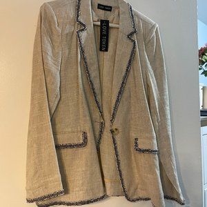 Love Token Beige Linen Blazer